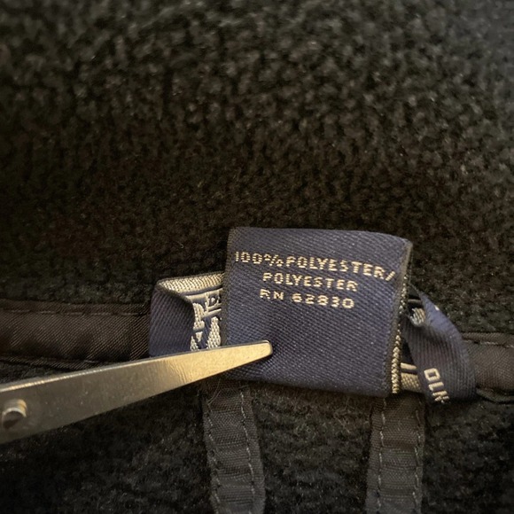 Lands' End Vest Unisex XXL Black Fleece Full Zip Pockets USA Outdoors Hiking - Picture 5 of 9